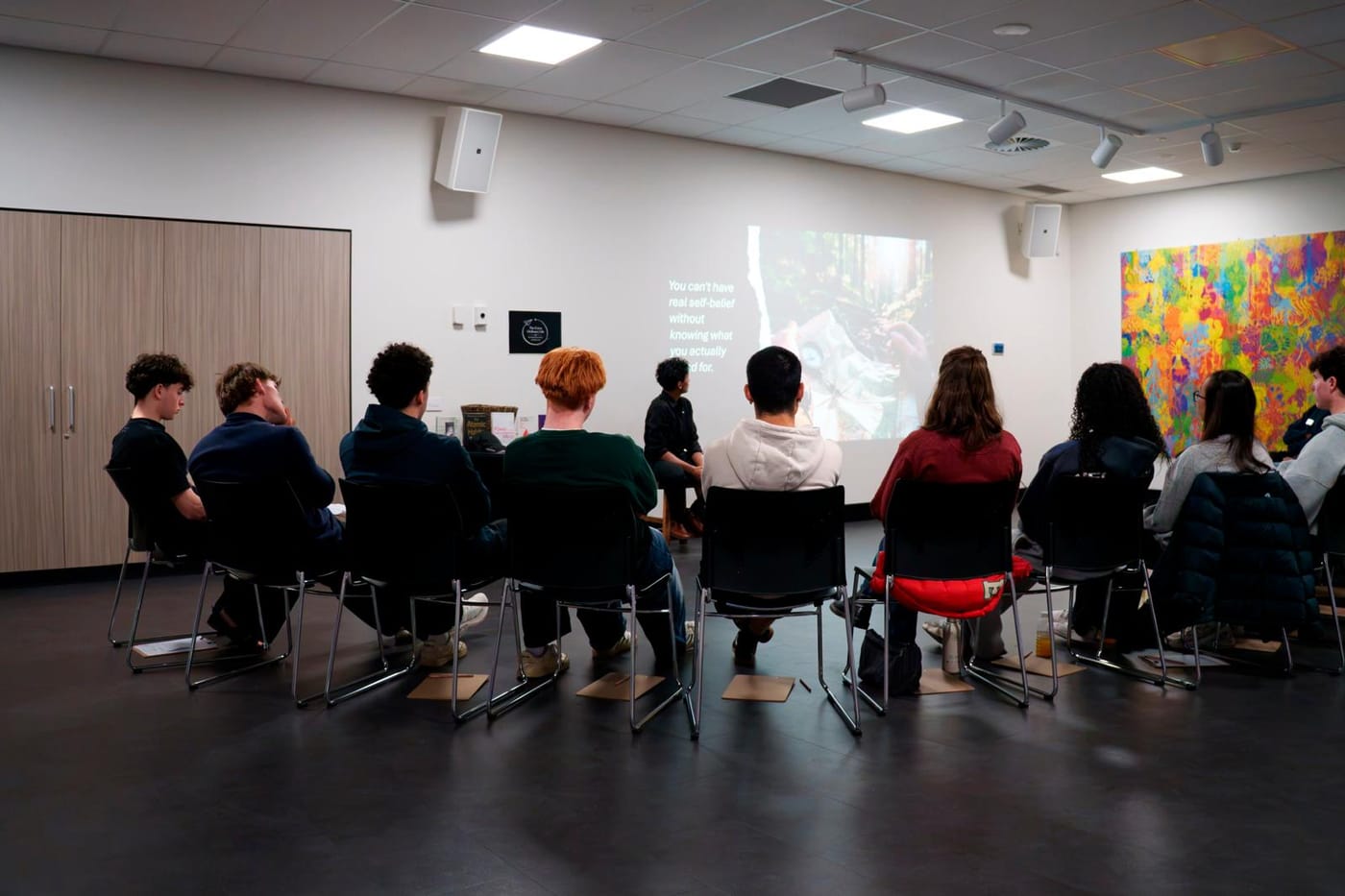 A group activity during a session